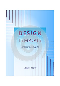 Cover template graphic geometric and glitch elements. Desing template. Abstract posers art graphic background photo