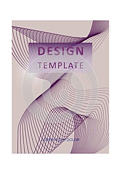 Cover template graphic geometric and glitch elements. Desing template. Abstract posers art graphic background