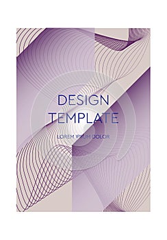 Cover template graphic geometric and glitch elements. Desing template. Abstract posers art graphic background