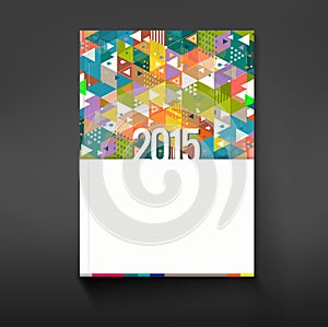 Cover triangle geometry for corporate business design background, vector & illustration