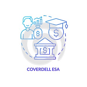 Coverdell ESA blue gradient concept icon