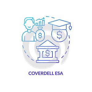 Coverdell ESA blue gradient concept icon photo