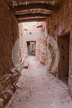 Covered alleyway in old town Al-Ula
