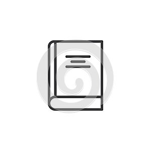 Covered book outline icon