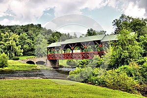 Covered bridge along the Cherohala Skyway