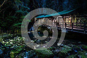 Covered Bridge Entrance to Akiyoshi Cave photo