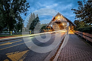 Covered bridge in Frankenmuth Michigan