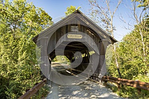 Covered Bridge Gold Brook in Stowe Vermont photo