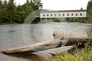 Covered Bridge Goodpasture Oregon MeKenzie River