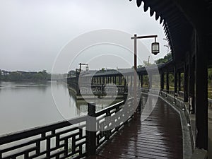 Covered bridge -Jiangnan garden