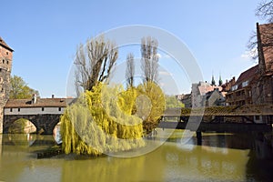 Covered bridge in Nuremberg.