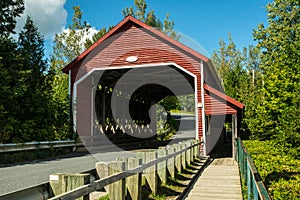 Covered Bridge in Quebec Canada