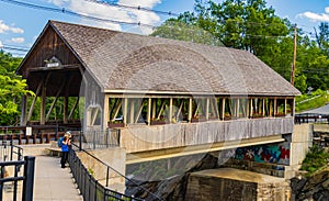 covered bridge in Quechee, Vermont