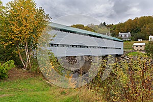 Covered bridge in Saguenay, Canada
