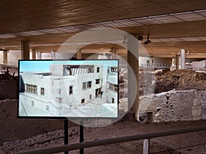 Covered Excavation Site at Akrotiri, Greece