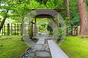 Covered Gate at Japanese Garden
