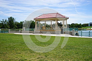 Covered pavillion by Ferril Lake