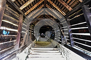 The covered staircase at Sighisoara 1