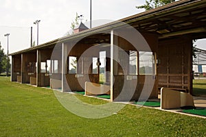 Covered Tee Area at a Driving Range