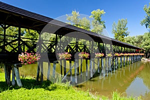 Krytý dřevěný most, Kolárovo, Slovensko