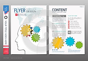 Covers book design template vector, Business engineering concepts, Use for brochure, annual report, flyer leaflet, magazine