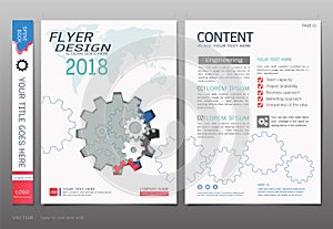 Covers book design template vector, Business engineering concepts, Use for brochure, annual report, flyer leaflet, magazine