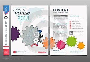 Covers book design template vector, Business engineering concepts, Use for brochure, annual report, flyer leaflet, magazine