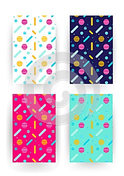 Covers with flat geometric pattern.