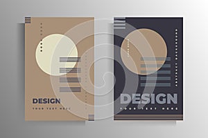 Covers set of templates for book, magazine, booklet, brochure, catalog, poster.