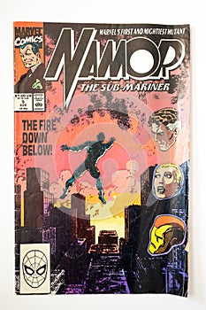 Covers of vintage Marvel Namor comics