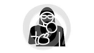 covert operations glyph icon animation