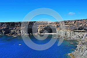 Coves and caves in Ajuy, Fuerteventura, Spain photo