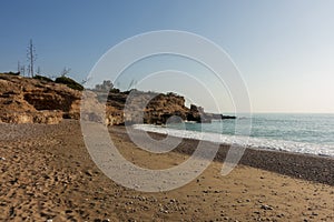 The coves of Vinaroz a clear day