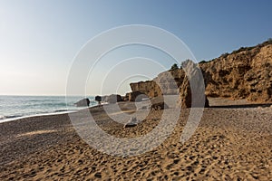 The coves of Vinaroz a clear day