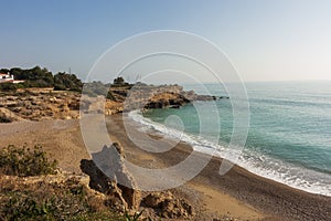 The coves of Vinaroz a clear day