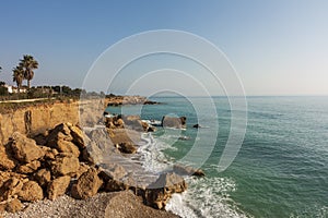 The coves of Vinaroz a clear day