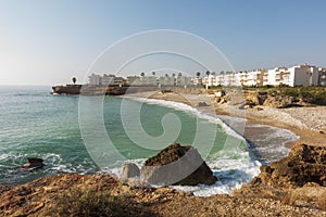 The coves of Vinaroz a clear day