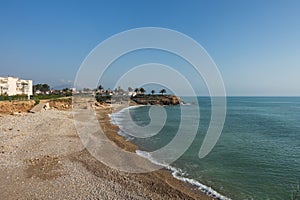 The coves of Vinaroz a clear day