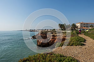 The coves of Vinaroz a clear day