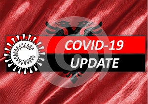 COVID-19 on Albania Flag