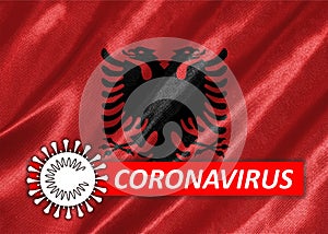 COVID-19 on Albania Flag