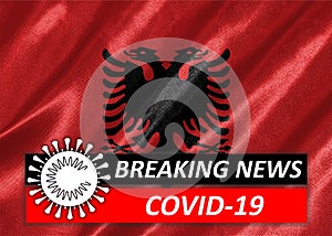 COVID-19 on Albania Flag