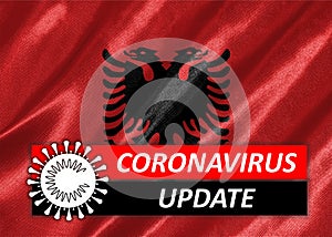 COVID-19 on Albania Flag