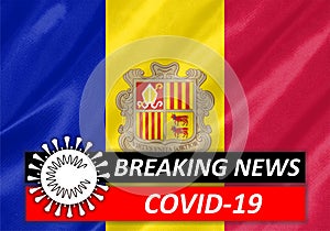 COVID-19 on Andorra Flag