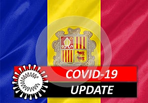 COVID-19 on Andorra Flag