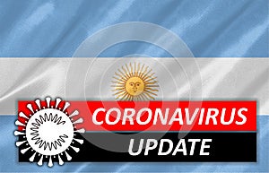 COVID-19 on Argentina Flag