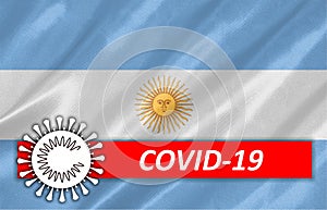 COVID-19 on Argentina Flag