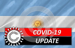 COVID-19 on Argentina Flag