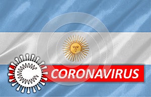 COVID-19 on Argentina Flag