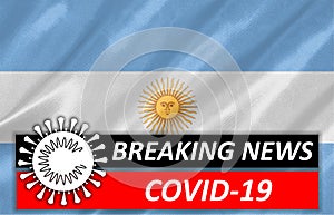 COVID-19 on Argentina Flag